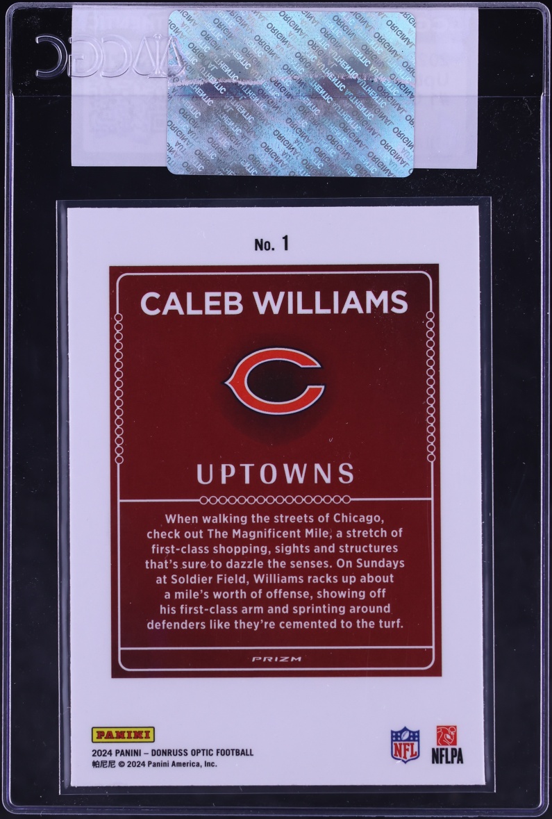 2024 Donruss Optic Uptowns Caleb Williams ROOKIE #1 CGC AUTH