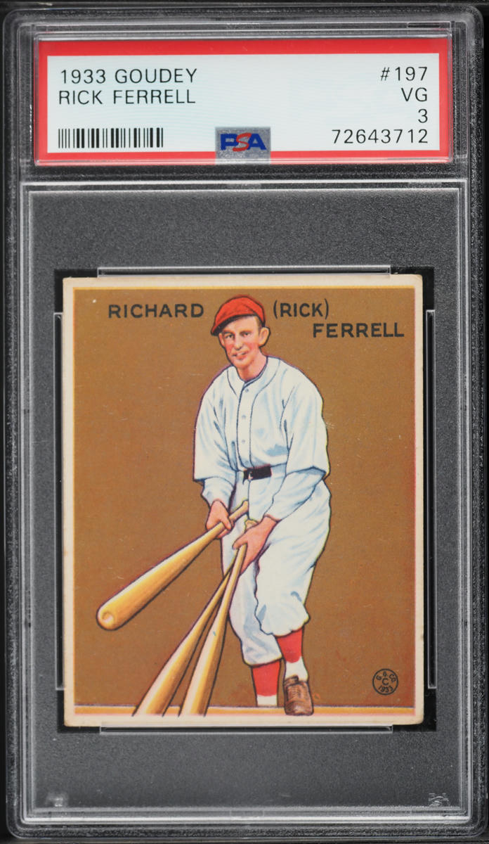 1933 Goudey Rick Ferrell #197 PSA 3 VG