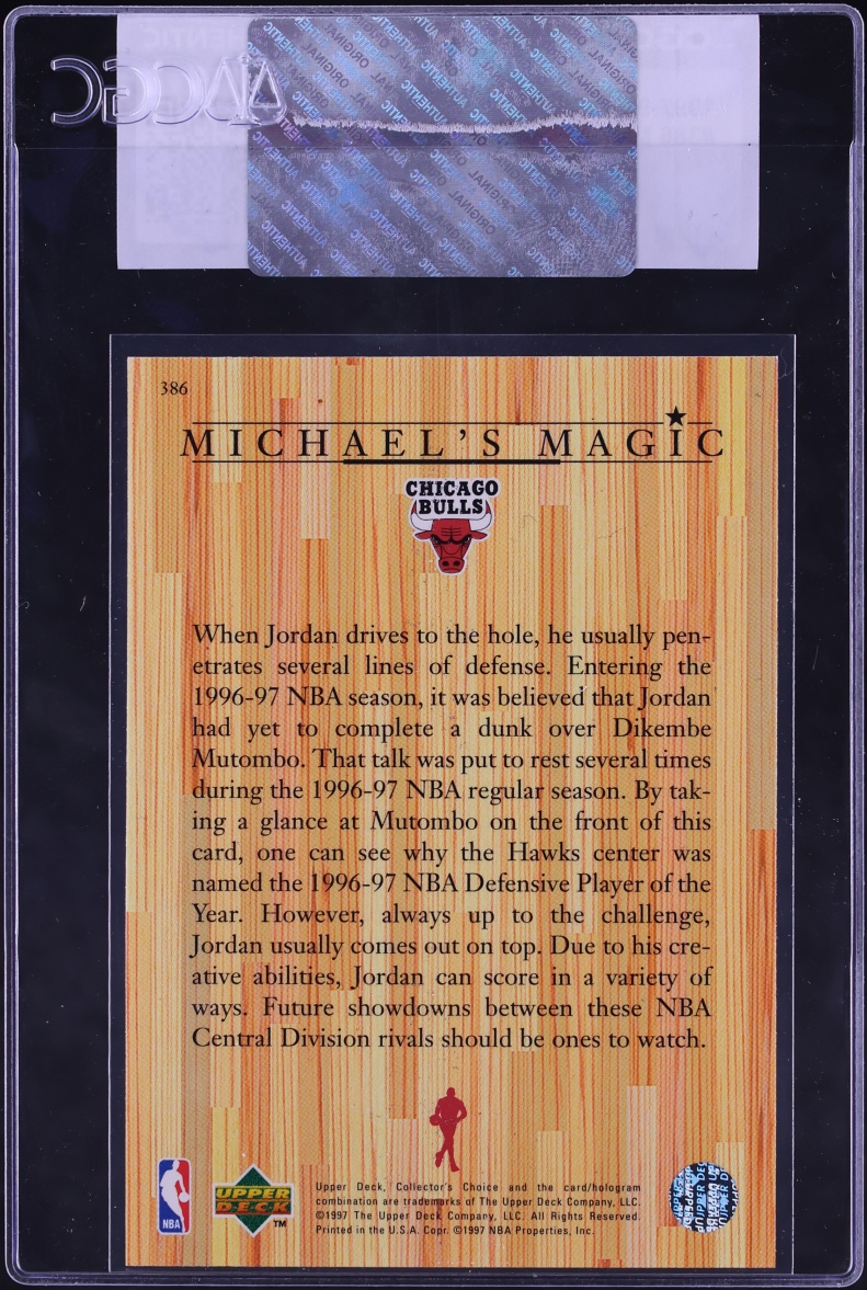 1997 Collector's Choice Michael Jordan #386 CGC AUTH