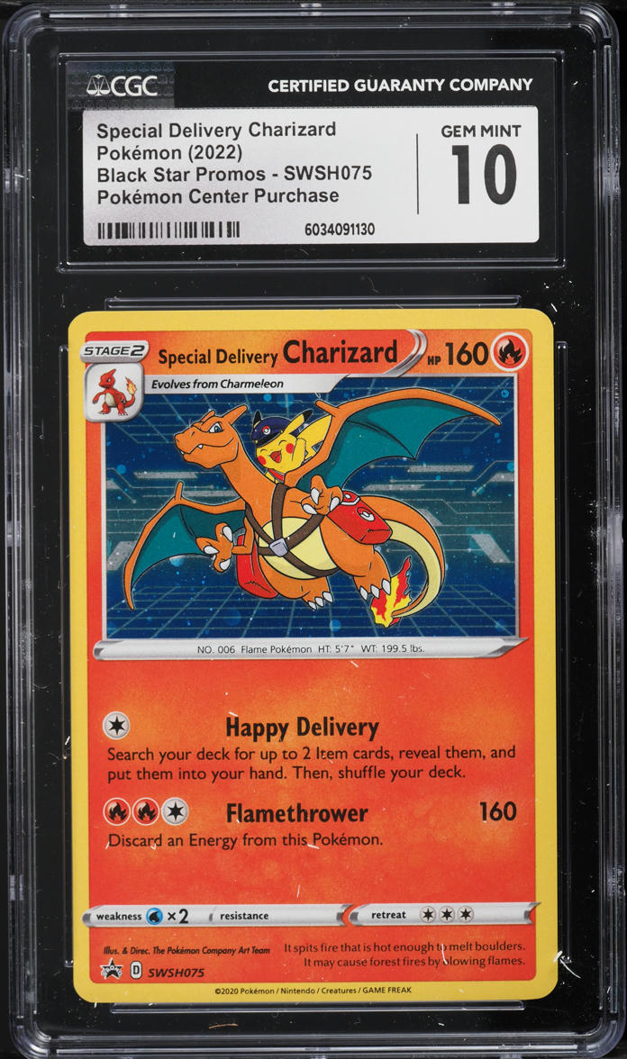 2022 Pokemon Sword & Shield Promo Center Special Delivery Charizard #75 CGC 10 GEM MINT