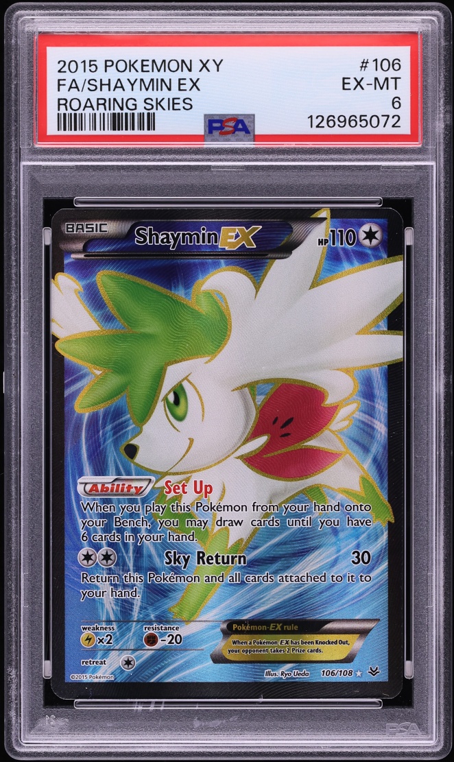 2015 Pokemon XY Roaring Skies Full Art Shaymin EX #106 PSA 6 EXMT