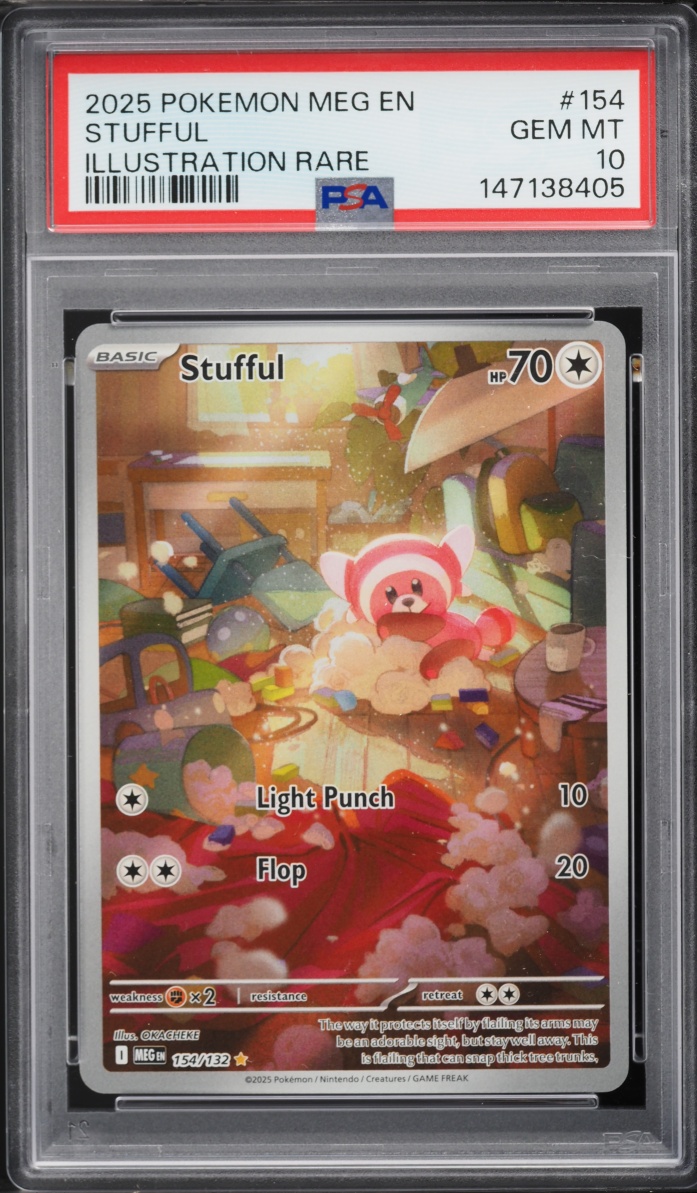 2025 Pokemon Mega Evolution IR Stufful #154 PSA 10 GEM MINT