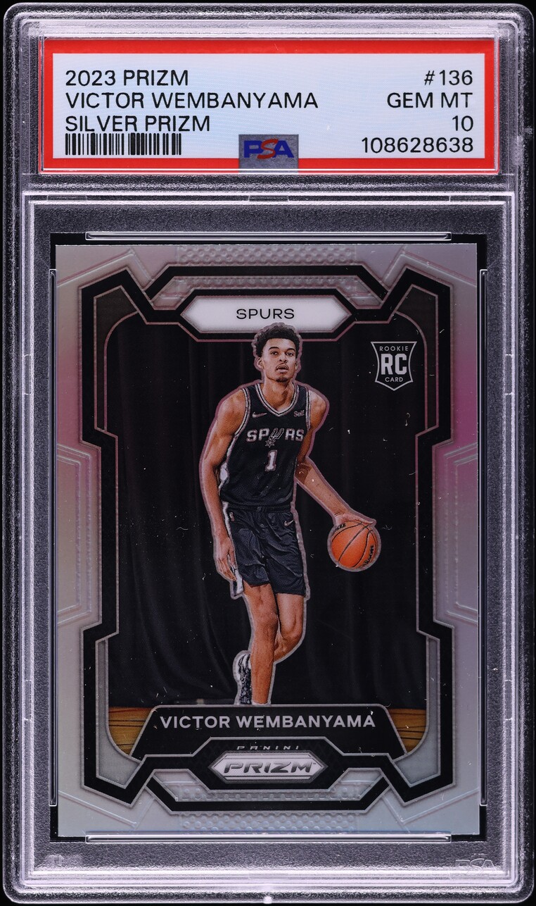 2023 Panini Prizm Silver Victor Wembanyama ROOKIE #136 PSA 10 GEM MINT