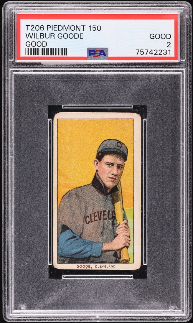 1909-11 T206 Wilbur Goode GOOD, PIEDMONT PSA 2 GD