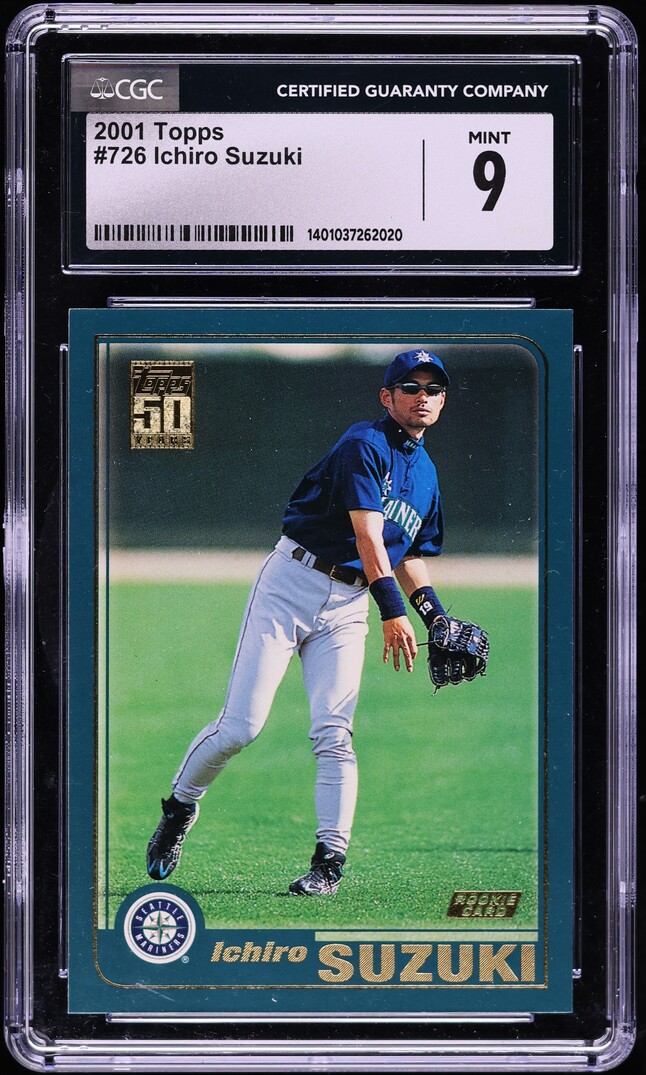 2001 Topps Ichiro ROOKIE #726 CGC 9 MINT