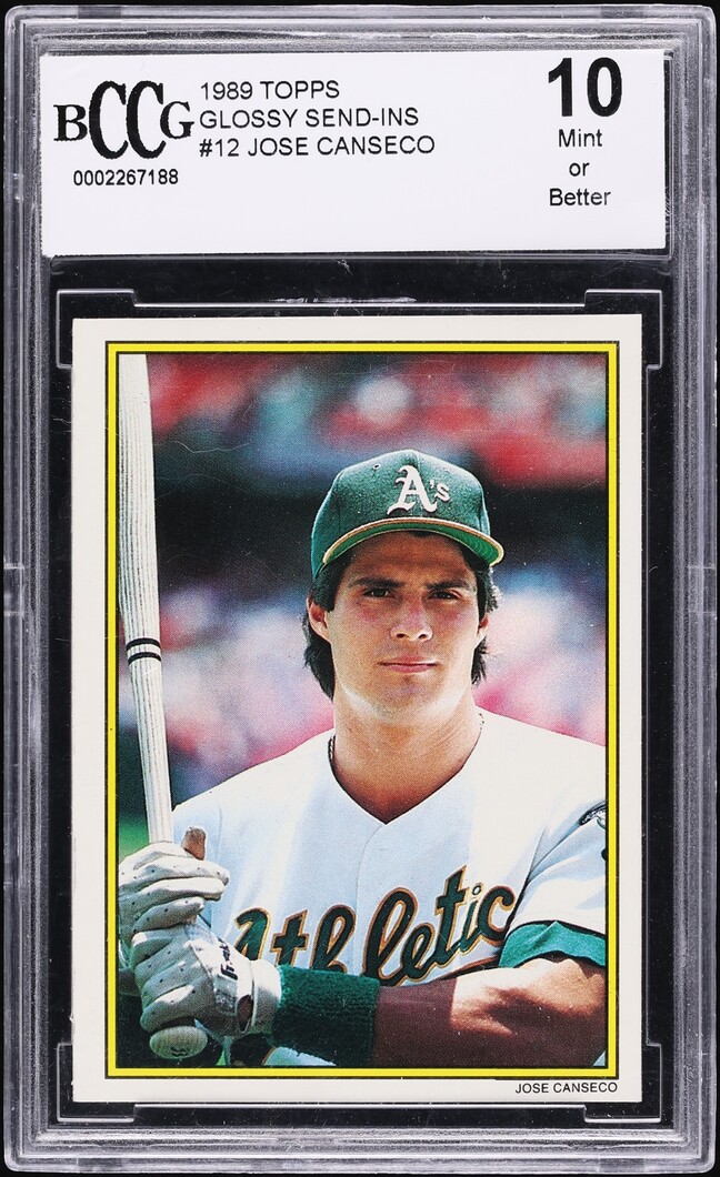 1989 Topps Glossy Send-Ins Jose Canseco #12 BCCG 10