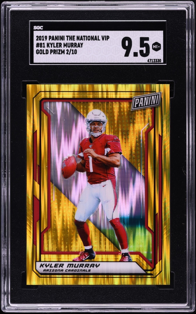 2019 Panini The National VIP Gold Prizm Kyler Murray /10 #81 SGC 9.5 MINT+ - Photo 1