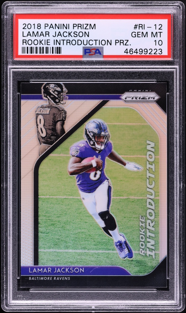 2018 Panini Prizm Introduction Lamar Jackson ROOKIE #RI-12 PSA 10 GEM MINT - Photo 1
