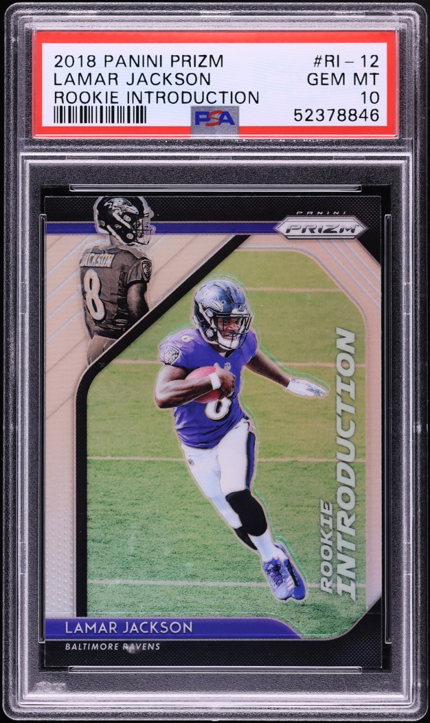 2018 Panini Prizm Introduction Lamar Jackson ROOKIE #RI-12 PSA 10 GEM MINT - Photo 1