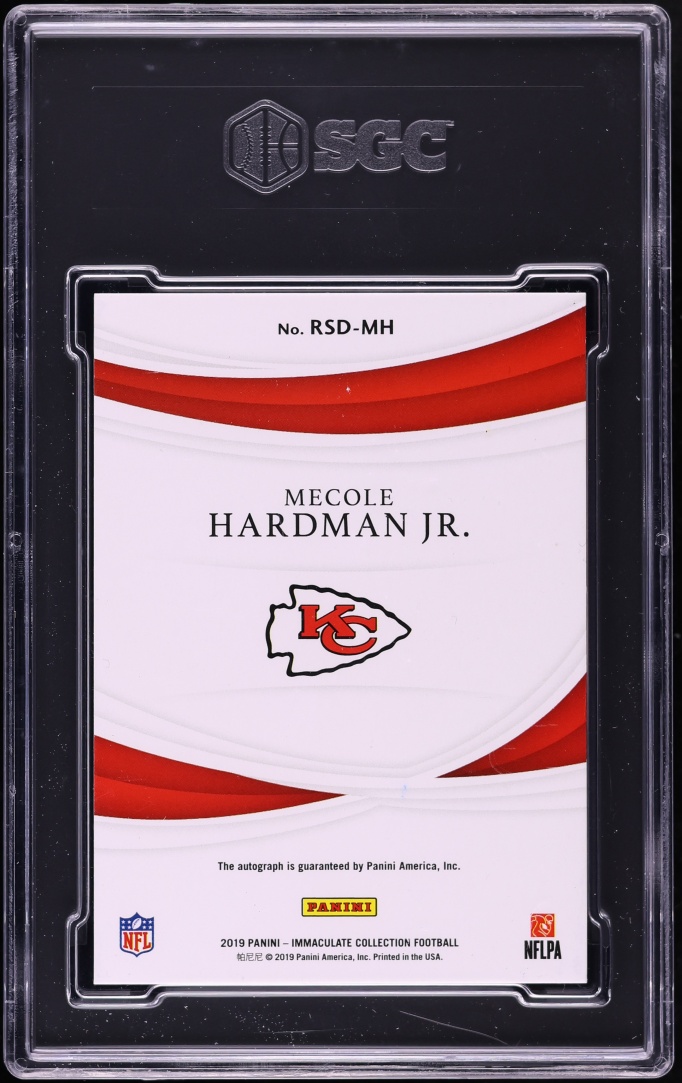 2019 Immaculate Collection  Shadowbox Mecole Hardman Jr. ROOKIE AUTO /99 #RSD-MH SGC 9.5 MINT+ - Photo 2