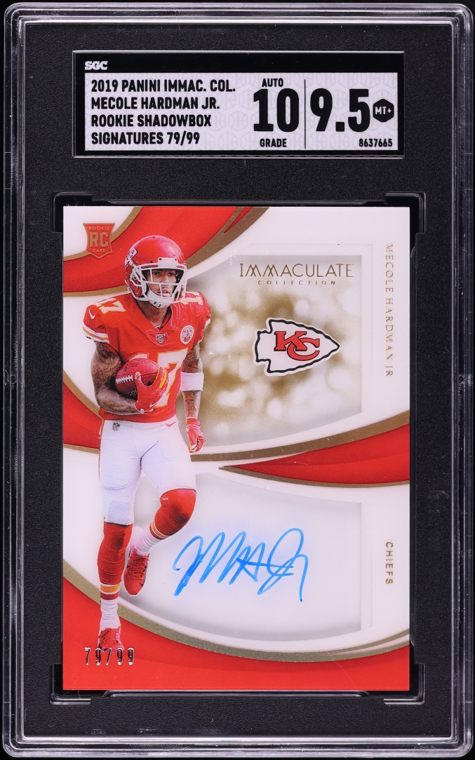 2019 Immaculate Collection  Shadowbox Mecole Hardman Jr. ROOKIE AUTO /99 #RSD-MH SGC 9.5 MINT+ - Photo 1