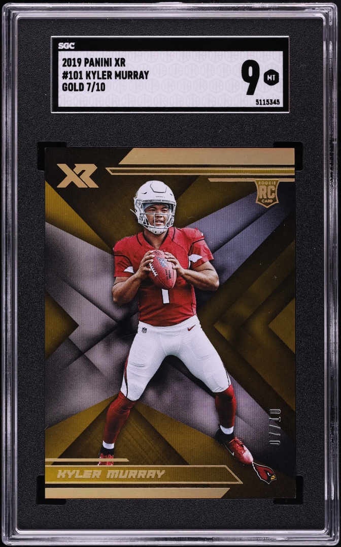 2019 Panini XR Gold Kyler Murray ROOKIE /10 #101 SGC 9 MINT - Photo 1