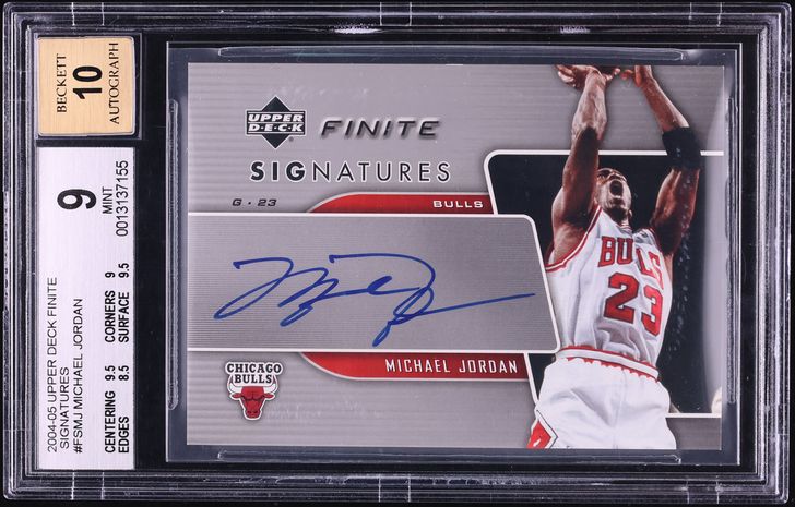 2004 Upper Deck Finite Signatures Michael Jordan AUTO #FS-MJ BGS 9 MINT - Photo 1