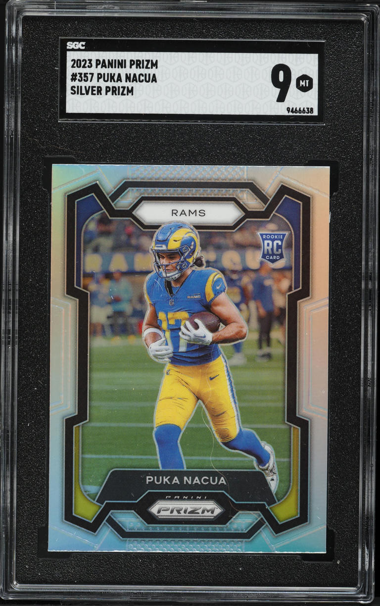 2023 Panini Prizm Silver Puka Nacua ROOKIE #357 SGC 9 MINT
