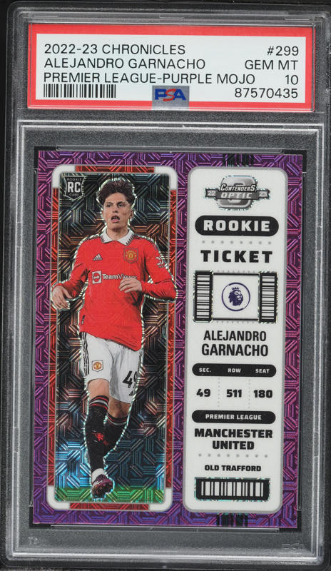 2022 Topps Chrome UEFA Pink Mini Diamond Alejandro Garnacho ROOKIE