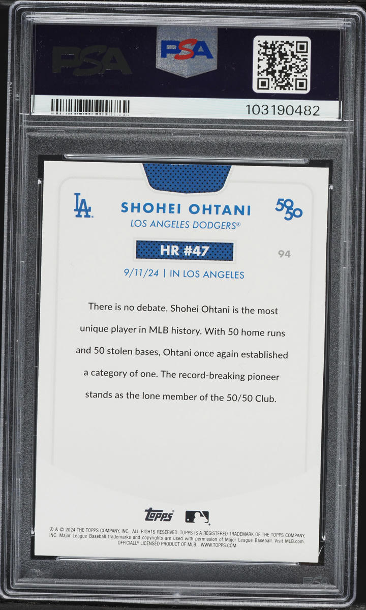 2024 Topps 50/50 Shohei Ohtani #94 PSA 10 GEM MINT
