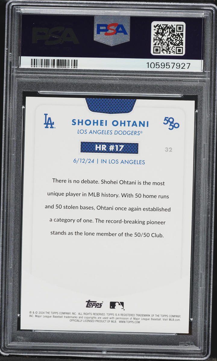 2024 Topps 50/50 Shohei Ohtani #32 PSA 8 NM-MT