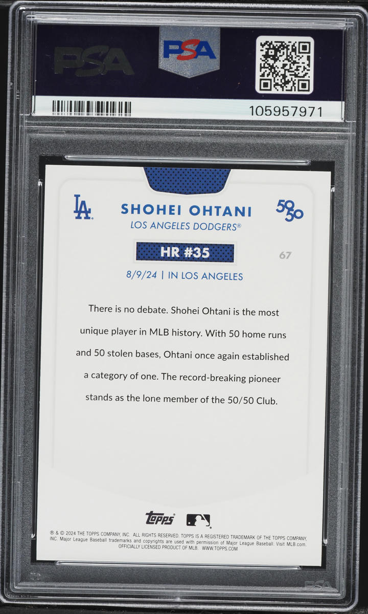 2024 Topps 50/50 Shohei Ohtani #67 PSA 10 GEM MINT