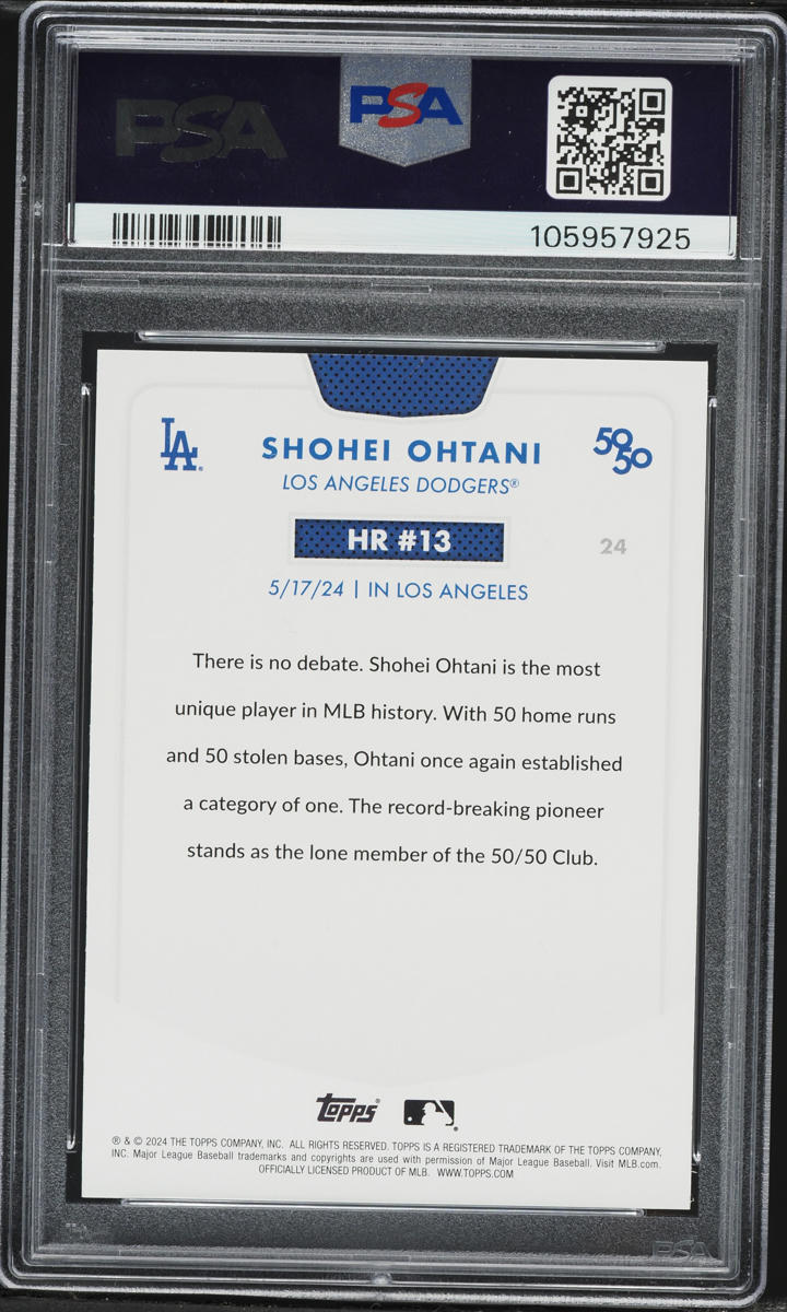 2024 Topps 50/50 Shohei Ohtani #24 PSA 10 GEM MINT