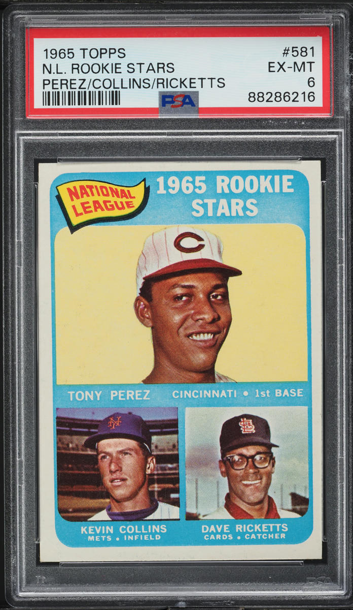 1965 Topps Tony Perez SP ROOKIE #581 PSA 6 EXMT