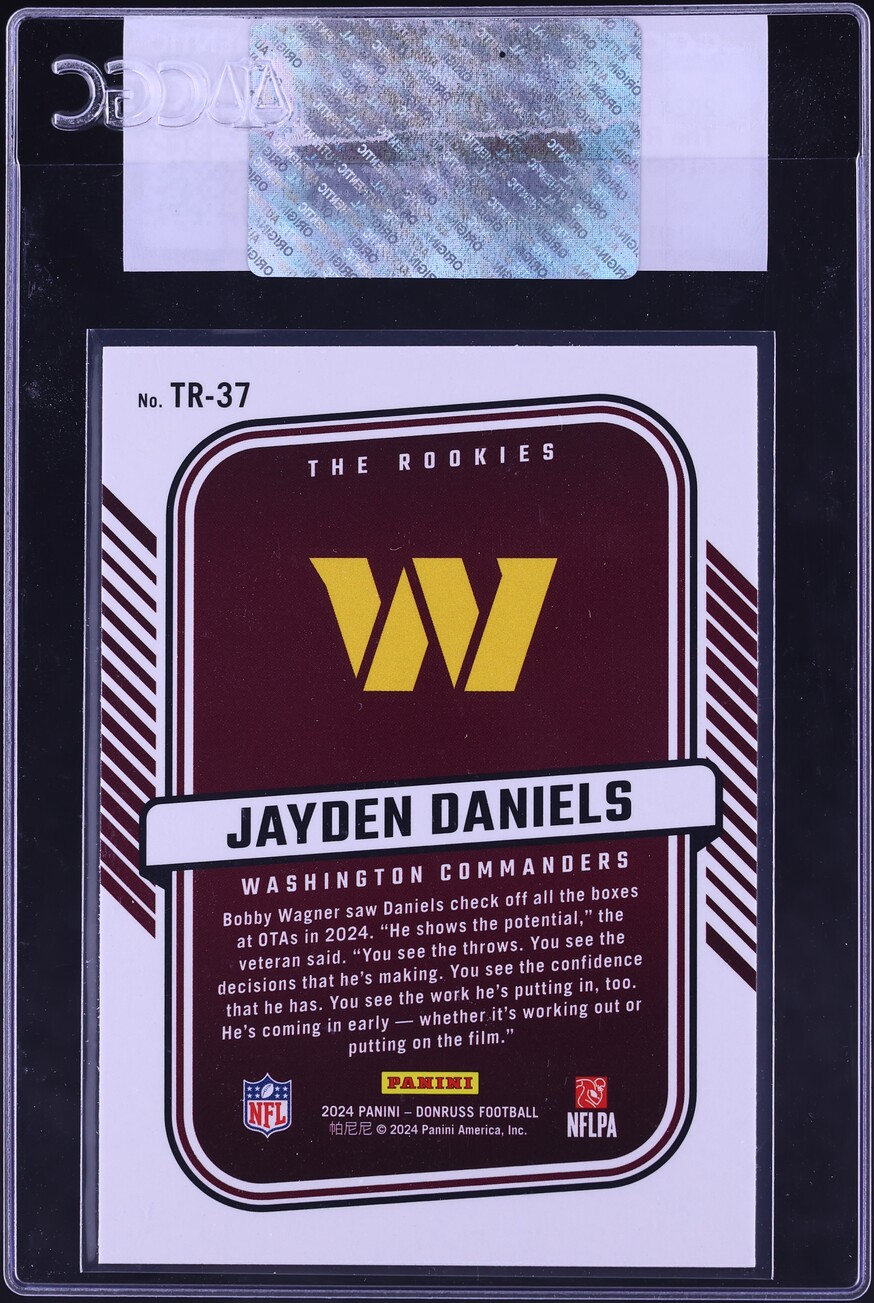 2024 Donruss The Rookies Jayden Daniels ROOKIE #TR-37 CGC AUTH