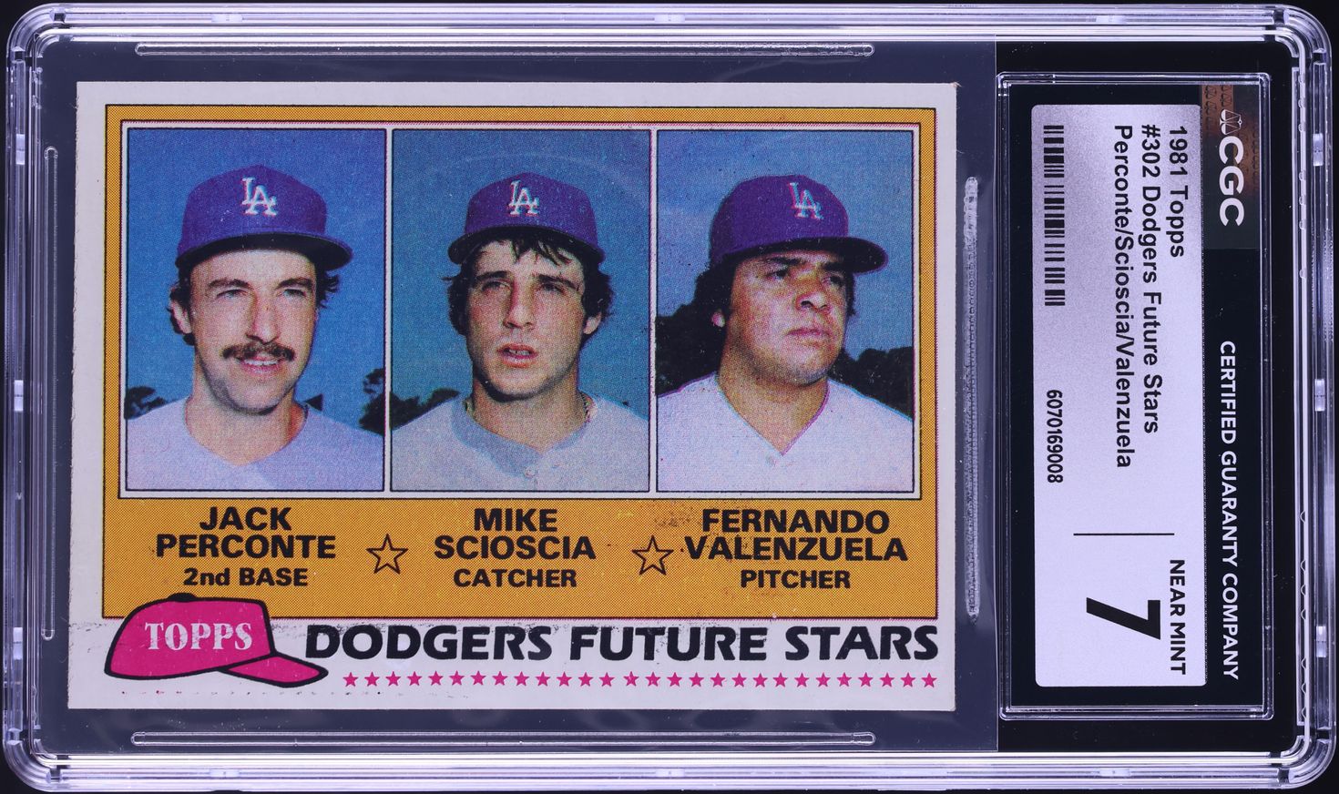 1981 Topps Fernando Valenzuela ROOKIE #302 CGC 7 NRMT