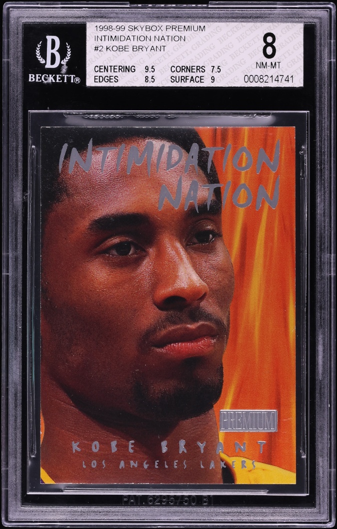 1998 Skybox Premium Intimidation Nation Kobe Bryant #2 BGS 8 NM-MT