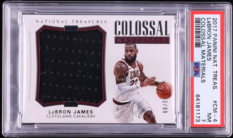 2017 National Treasures Colossal LeBron James PATCH /99 #CM-4 PSA 7 NRMT