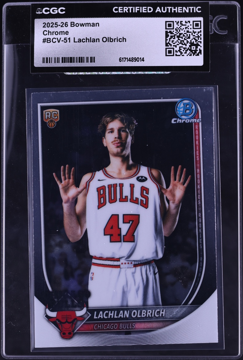 2025 Bowman Chrome Lachlan Olbrich ROOKIE #BCV-51 CGC AUTH