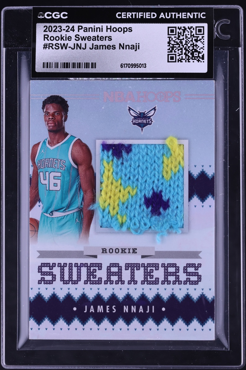 2023 Hoops Sweaters James Nnaji ROOKIE PATCH #RSW-JNJ CGC AUTH