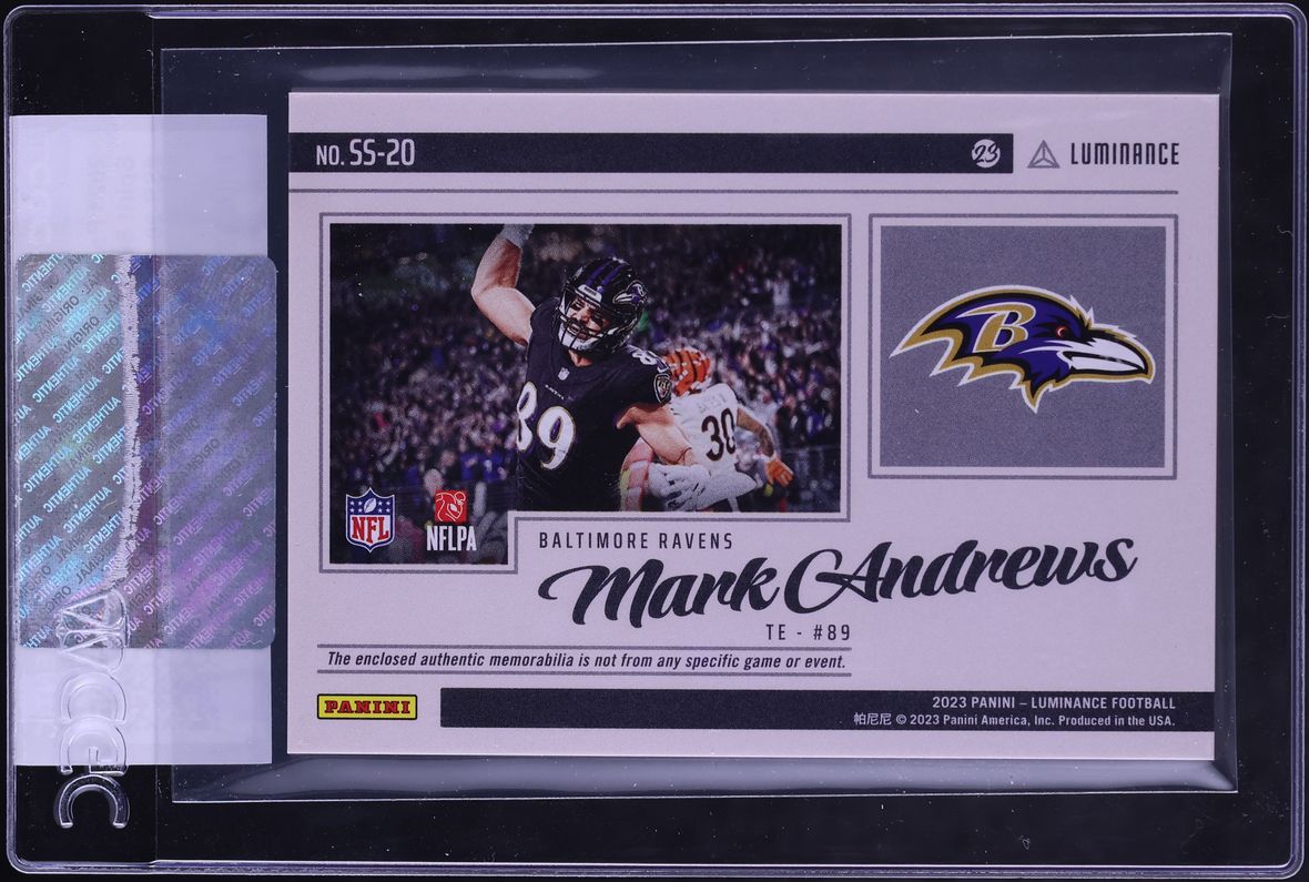 2023 Panini Luminance Spirit Swatches Mark Andrews PATCH #SS-20 CGC AUTH