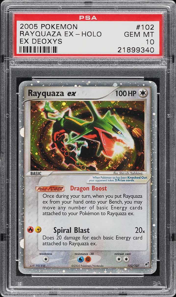 2005 Pokemon EX Deoxys Holo Rayquaza ex #102 PSA 10 GEM MINT