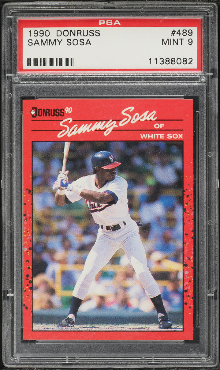 1990 Donruss Sammy Sosa ROOKIE #489 PSA 9 MINT
