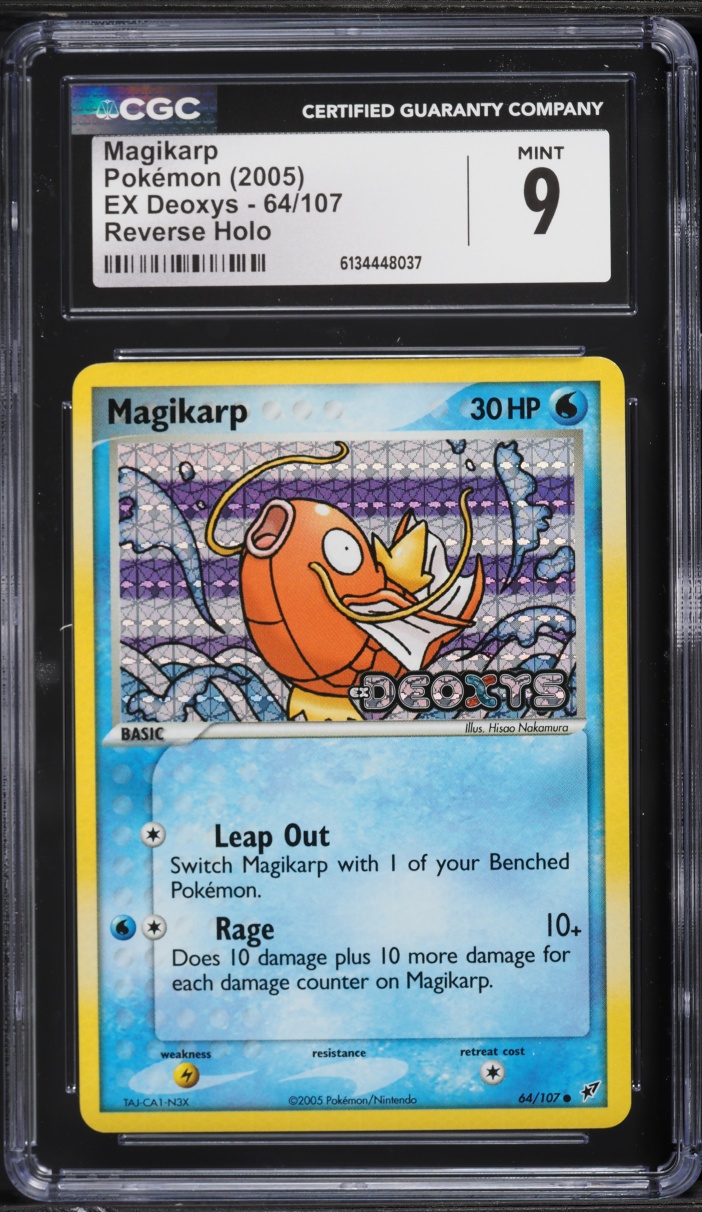 2005 Pokemon EX Deoxys Reverse Holo Magikarp #64 CGC 9 MINT