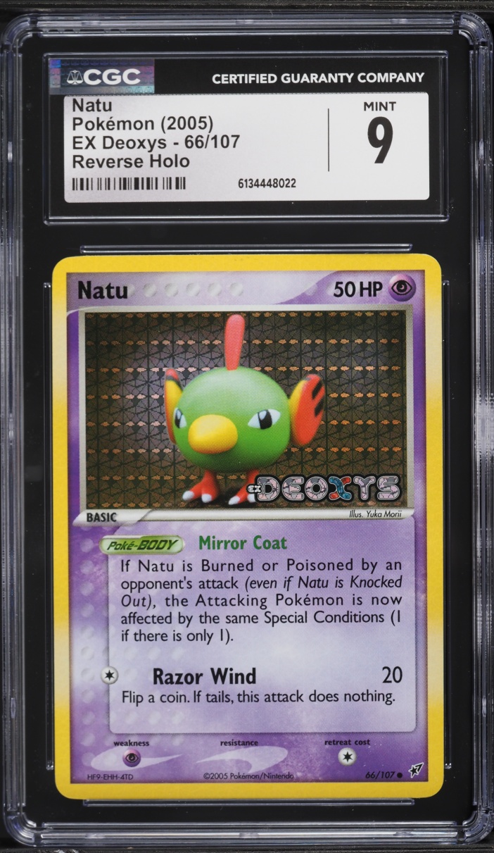 2005 Pokemon EX Deoxys Reverse Holo Natu #66 CGC 9 MINT
