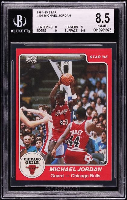 1984 Star Basketball Michael Jordan ROOKIE #101 BGS 8.5 NM-MT+