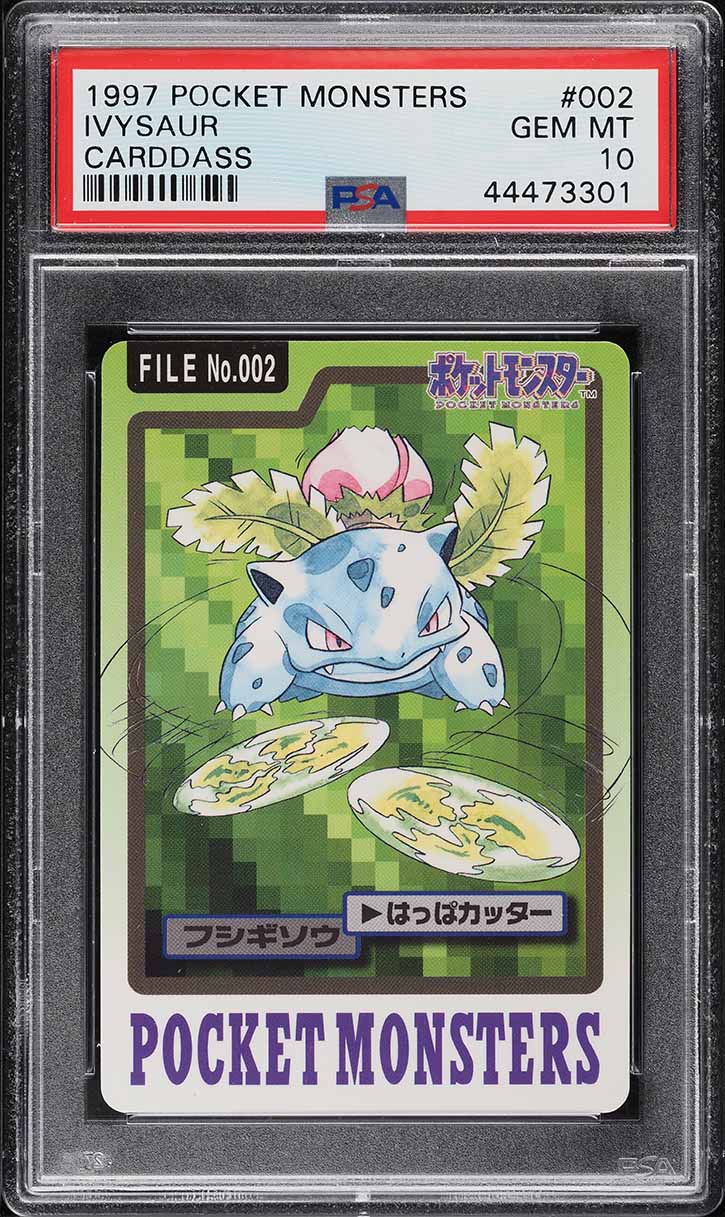 1997 Pokemon Japanese Pocket Monsters Carddass Ivysaur #2 PSA 10 GEM MINT