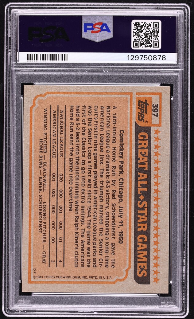 1983 Topps Pete Rose #397 PSA 9 MINT