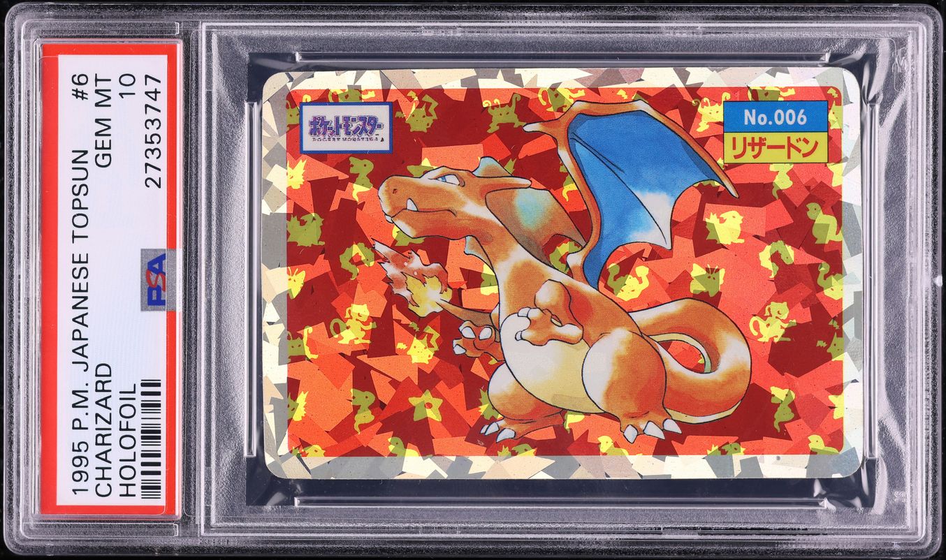 1995 Pokemon Japanese Topsun Holofoil Charizard #6 PSA 10 GEM MINT