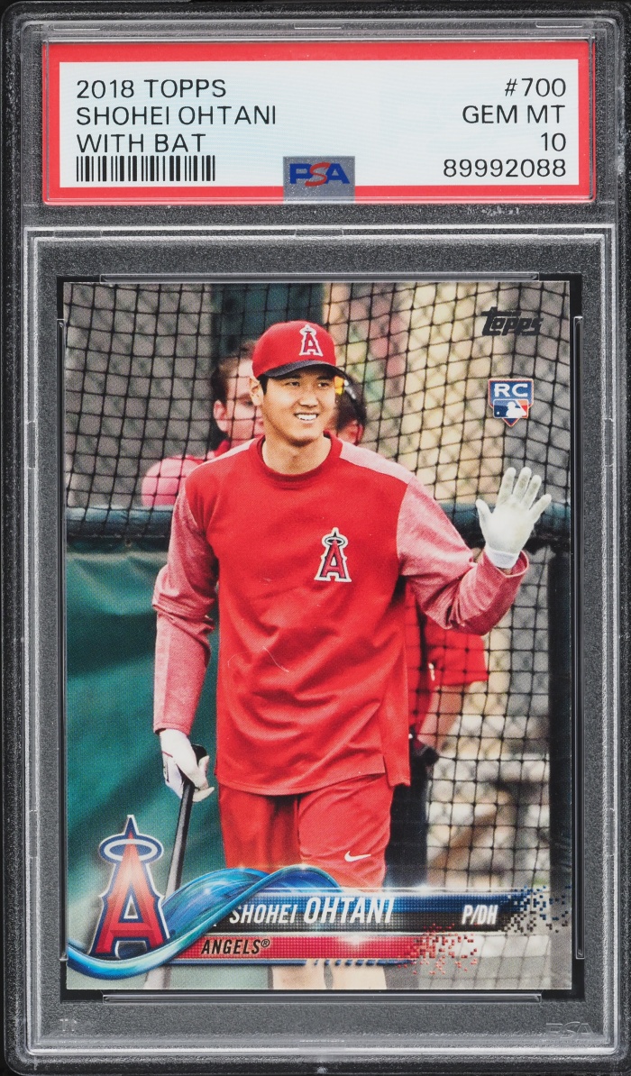 2018 Topps With Bat Shohei Ohtani ROOKIE #700 PSA 10 GEM MINT