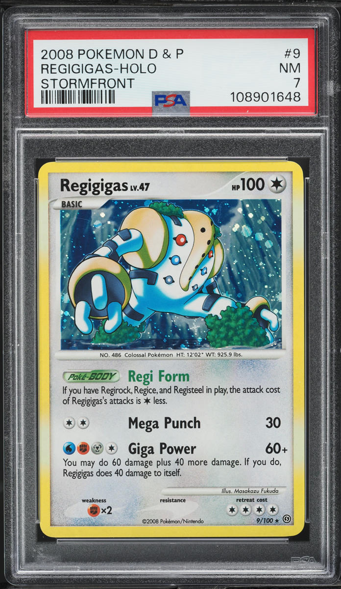 2008 Pokemon Diamond & Pearl Stormfront Holo Regigigas #9 PSA 7 NRMT