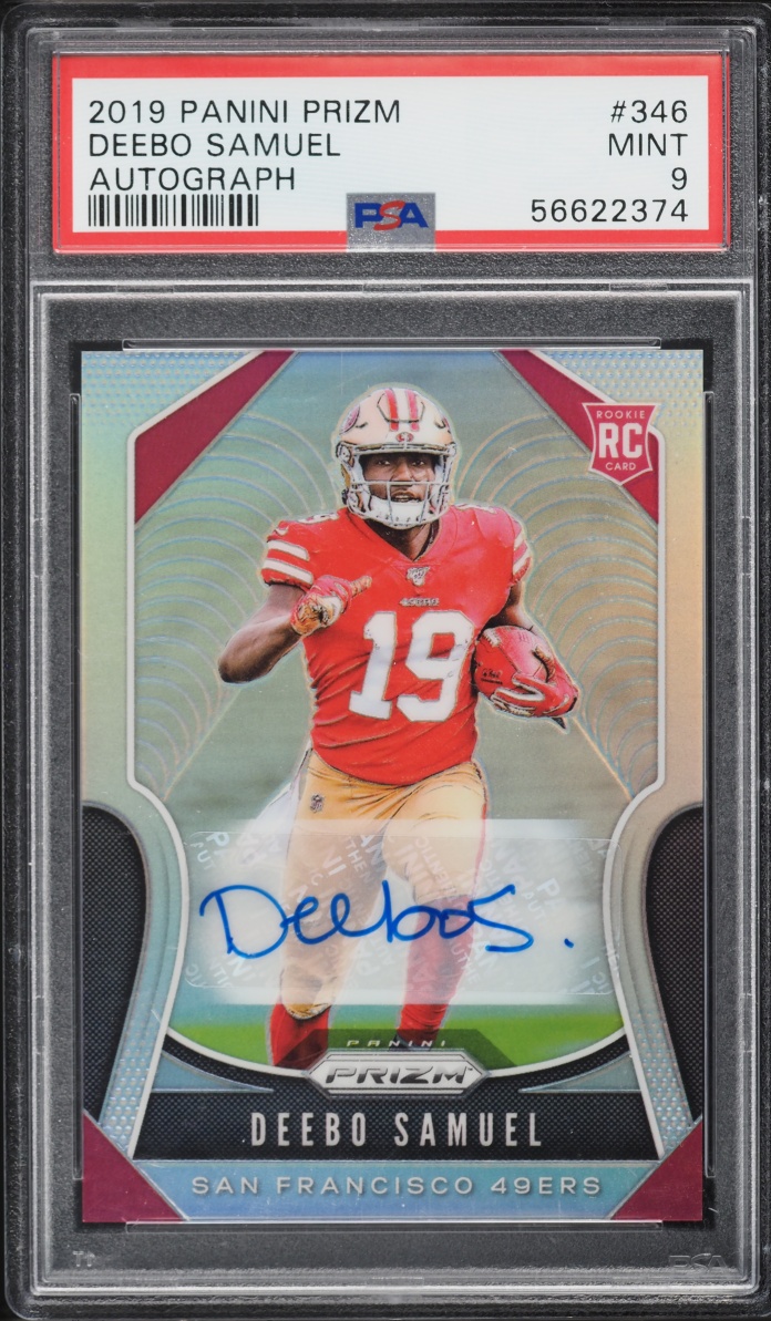 2019 Panini Prizm Deebo Samuel ROOKIE AUTO #346 PSA 9 MINT