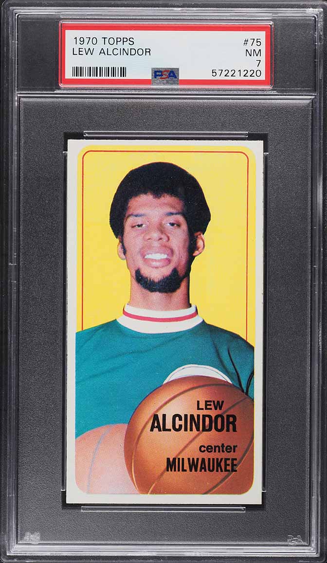 1970 Topps Basketball Lew Alcindor #75 PSA 7 NRMT
