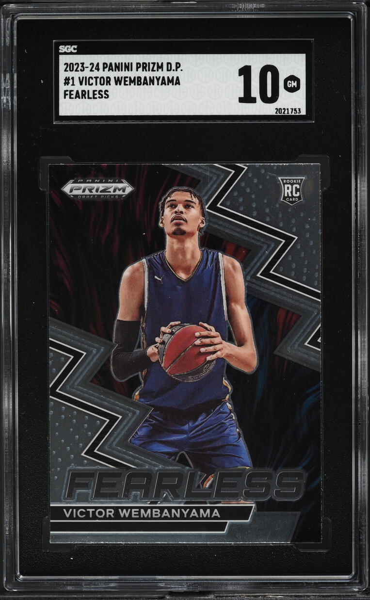 2023 Panini Prizm Draft Fearless Victor Wembanyama ROOKIE #1 SGC 10 GEM MINT