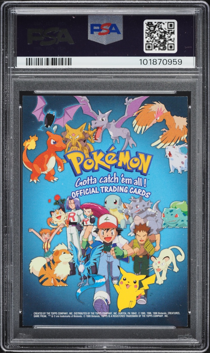 1999 Topps Pokemon TV Checklist PSA 10 GEM MINT
