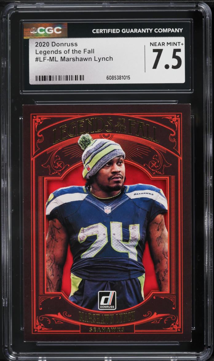 2020 Donruss Legends Of The Fall Marshawn Lynch #LF-ML CGC 7.5 NRMT+