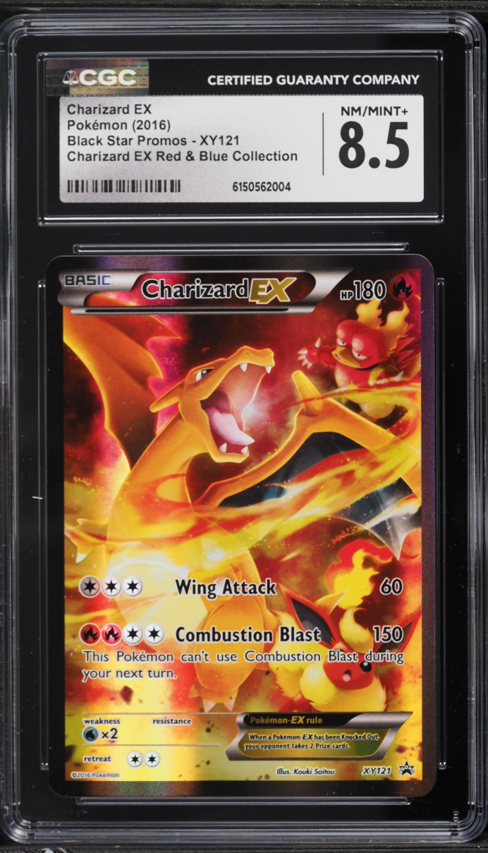 2016 Pokemon XY Promo Red & Blue Collection Full Art Charizard EX #XY121 CGC 8.5 NM-MT+