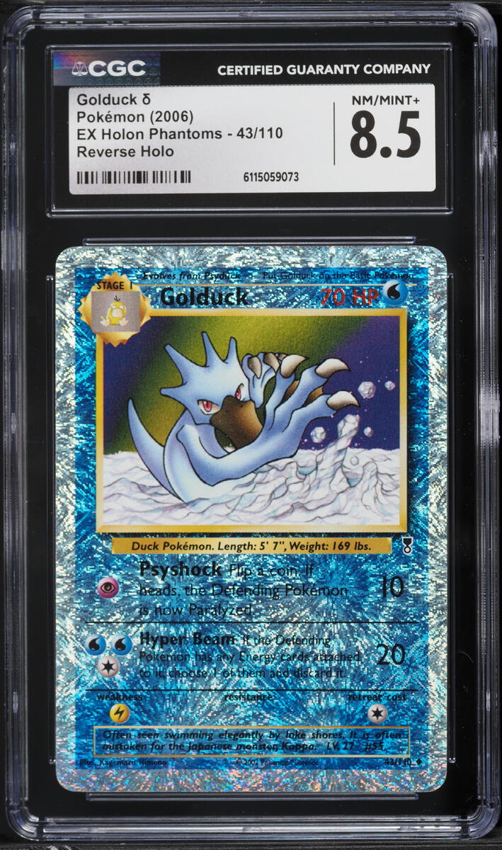 2002 Pokemon Legendary Collection Reverse Holo Golduck #43 CGC 8.5 NM-MT+