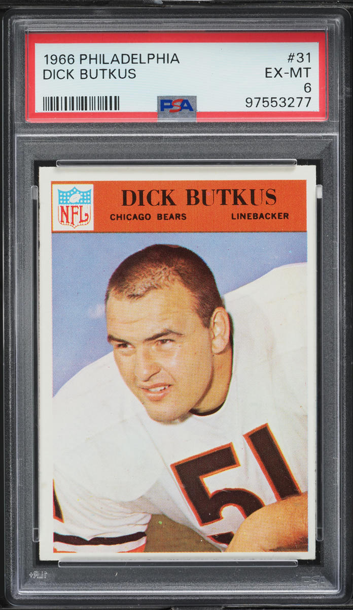 1966 Philadelphia Dick Butkus ROOKIE #31 PSA 6 EXMT