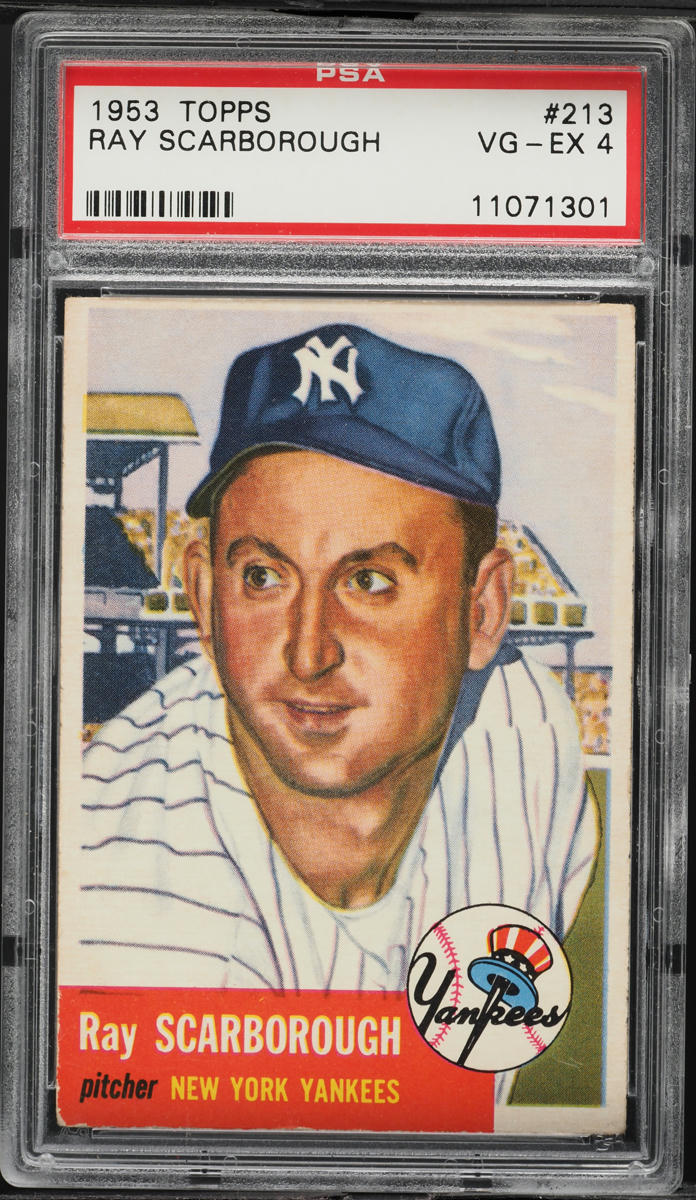 1953 Topps Ray Scarborough #213 PSA 4 VGEX